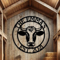 Custom Cow Metal Sign