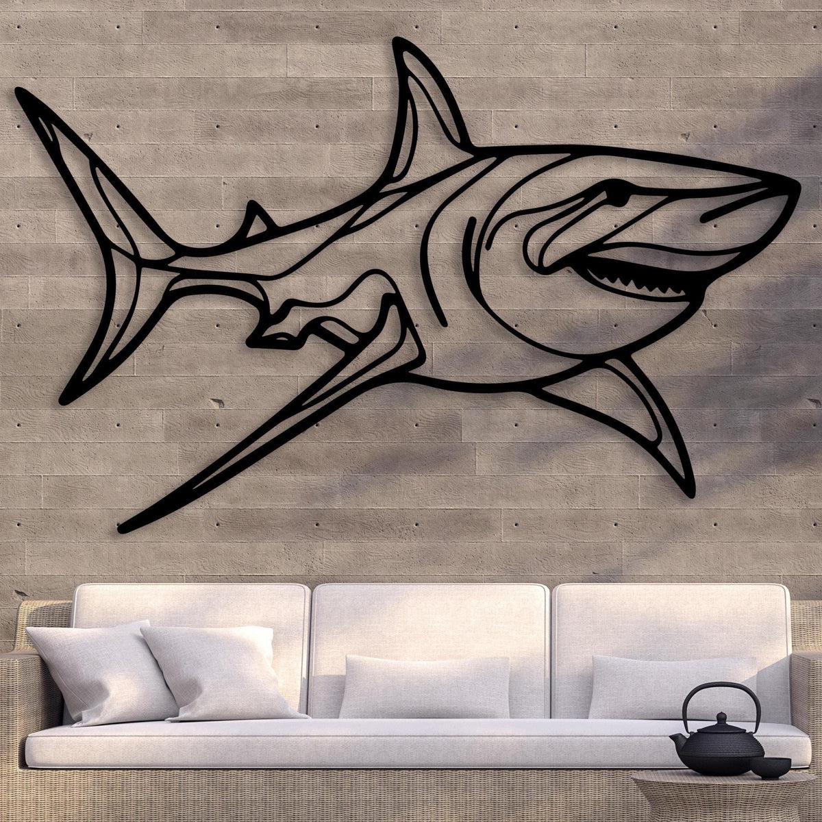 Metal Shark Room Decor