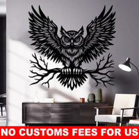 Magnificent Owl Metal Wall Art