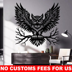Magnificent Owl Metal Wall Art