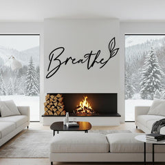 Breathe Metal Wall Art for Entryway