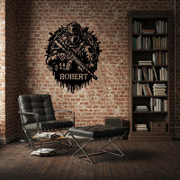 Custom Soldier Metal Sign for Man Cave