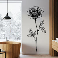 Abstract Rose Metal Wall Art