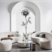 Abstract Rose Metal Wall Art