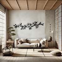 Cherry Blossom Branch Metal Wall Art