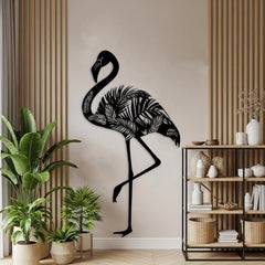 Tropical Flamingo Metal Wall Art