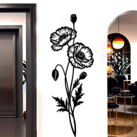 Poppy Flower Metal Wall Art