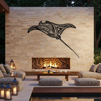 Giant Manta Ray Metal Wall Art