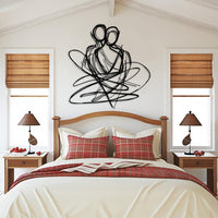 Abstract Couple Metal Wall Art