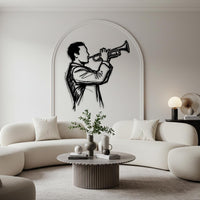 Trumpet Player Metal Wall Art