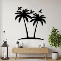 Tropical Palm Tree Metal Wall Art