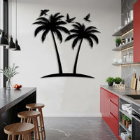 Tropical Palm Tree Metal Wall Art