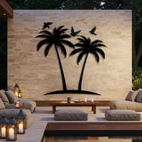 Tropical Palm Tree Metal Wall Art
