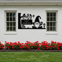 Personalized Gnome Garden Sign