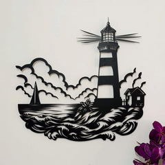 Metal Lighthouse Decor
