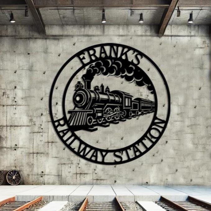 Custom Railroad Metal Wall Sign