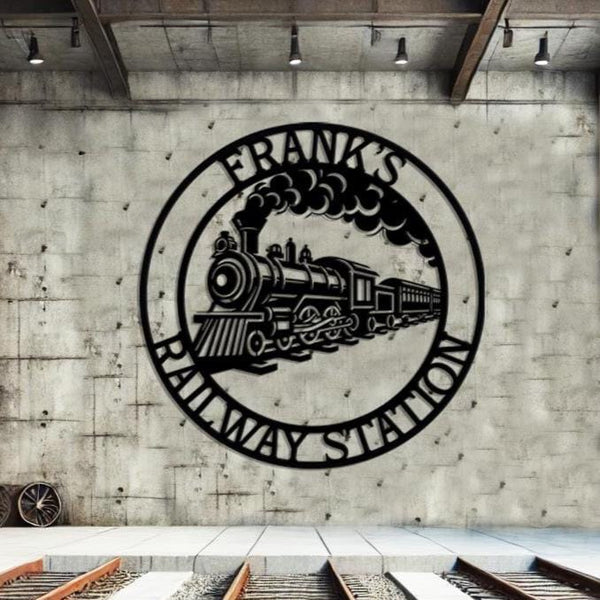 Custom Railroad Metal Wall Sign