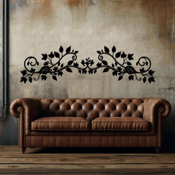 Modern Rustic Metal Scroll Wall Art