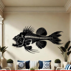 Giant Fishbones Metal Wall Art