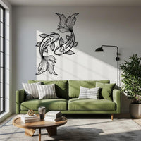 Koi Fish Metal Wall Art