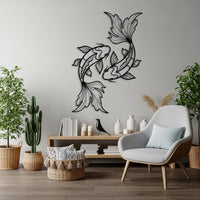 Koi Fish Metal Wall Art
