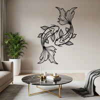 Koi Fish Metal Wall Art