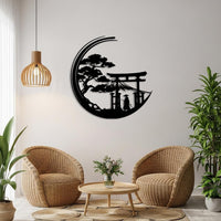 Japanese Torii Gate Metal Wall Art
