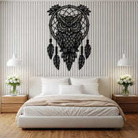 Owl Dreamcatcher Metal Wall Art