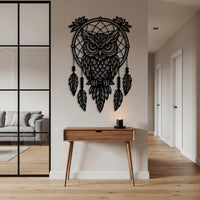 Owl Dreamcatcher Metal Wall Art