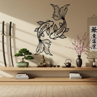 Koi Fish Metal Wall Art