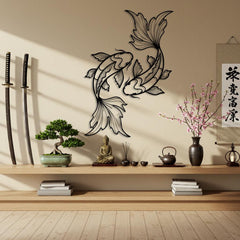 Koi Fish Metal Wall Art