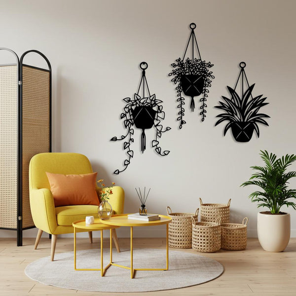 Set of 3 Metal Wall Art