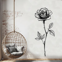 Abstract Rose Metal Wall Art