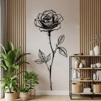 Abstract Rose Metal Wall Art