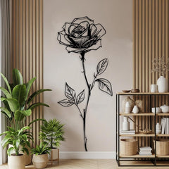 Abstract Rose Metal Wall Art