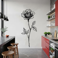 Abstract Rose Metal Wall Art