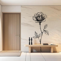 Abstract Rose Metal Wall Art