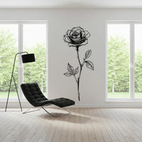 Abstract Rose Metal Wall Art