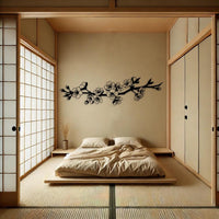 Cherry Blossom Branch Metal Wall Art