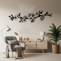 Cherry Blossom Branch Metal Wall Art