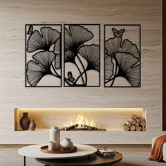 Ginkgo Metal Wall Art Set of 3