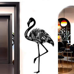 Tropical Flamingo Metal Wall Art