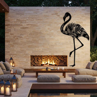 Tropical Flamingo Metal Wall Art