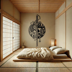 Samurai Sword Metal Wall Art