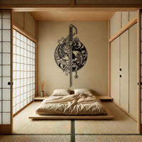 Samurai Sword Metal Wall Art
