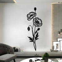 Poppy Flower Metal Wall Art