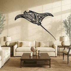 Giant Manta Ray Metal Wall Art