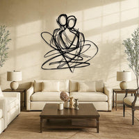 Abstract Couple Metal Wall Art