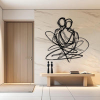 Abstract Couple Metal Wall Art
