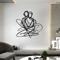 Abstract Couple Metal Wall Art